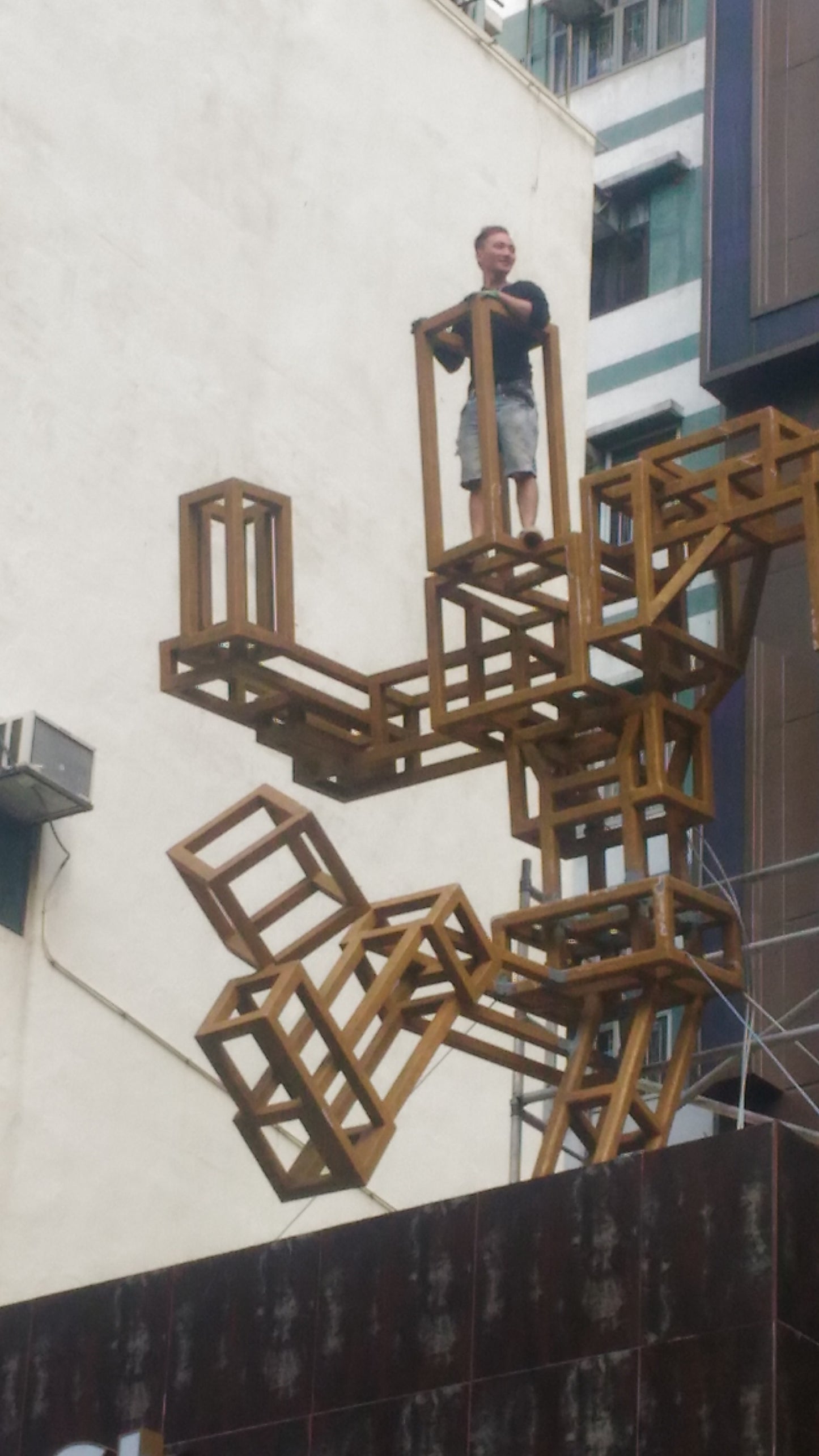 Stainless Steel Pixel Robot Sculpture