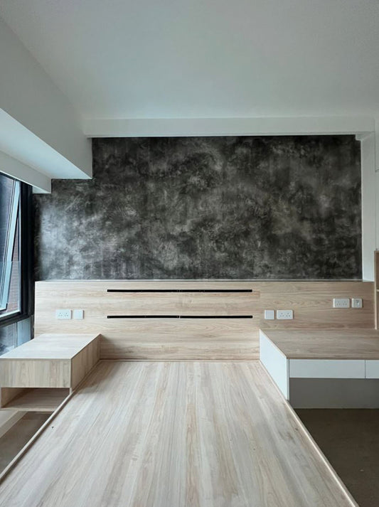 Artificial Marble Patterned Wall｜Dark Grey