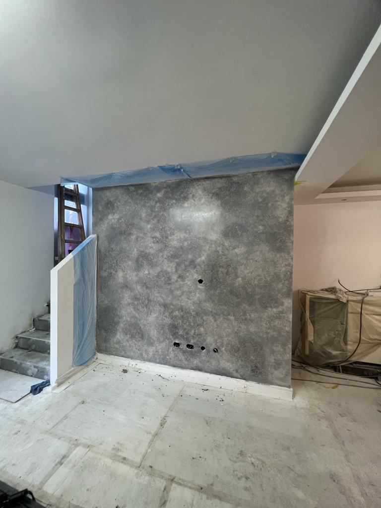 Artificial Marble Patterned Wall｜Light Grey Layering