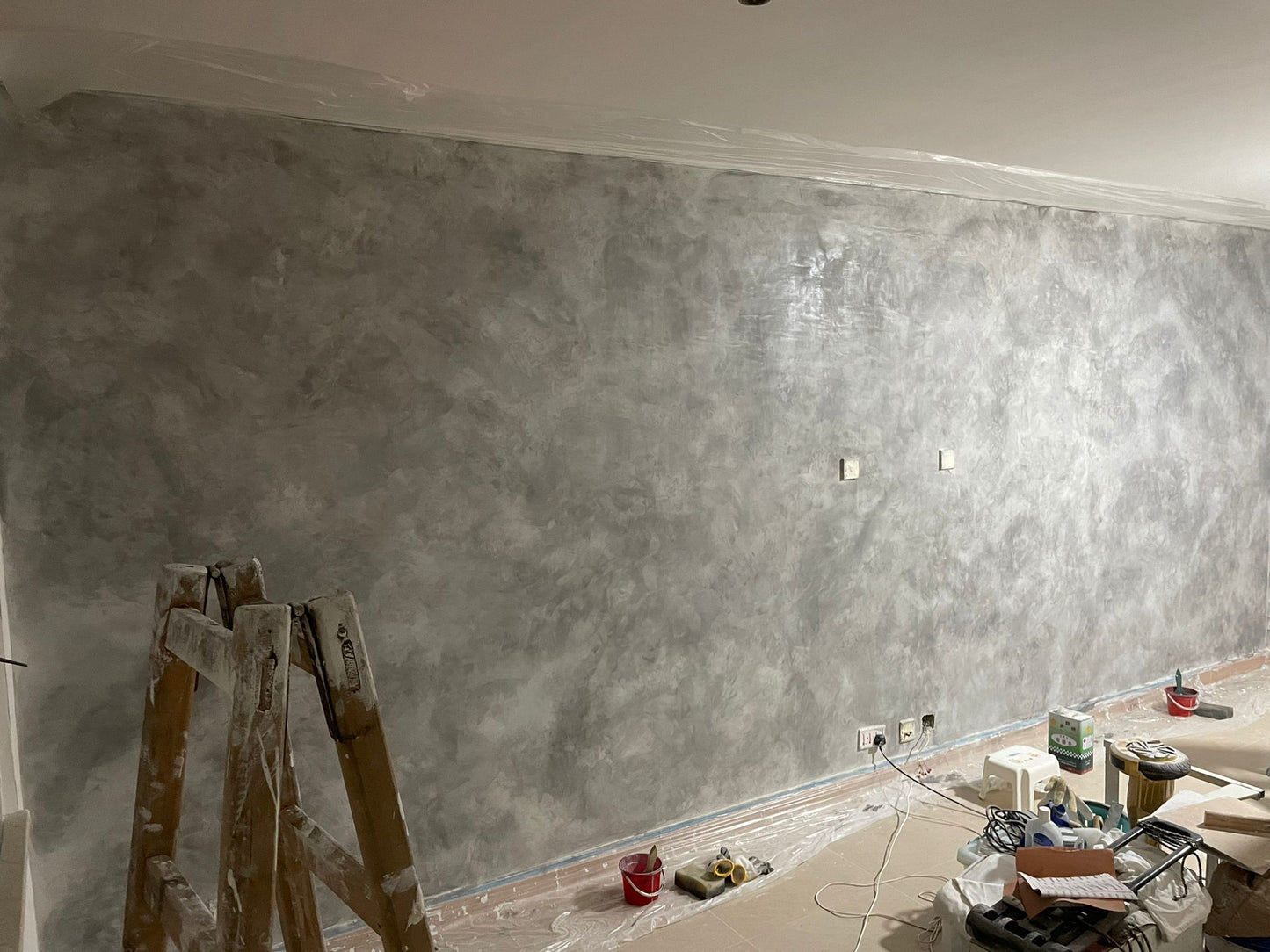 Artificial Marble Patterned Wall｜Light Grey 02