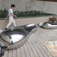 Outdoor Mirror polished Stainless Steel Sculpture - liquid