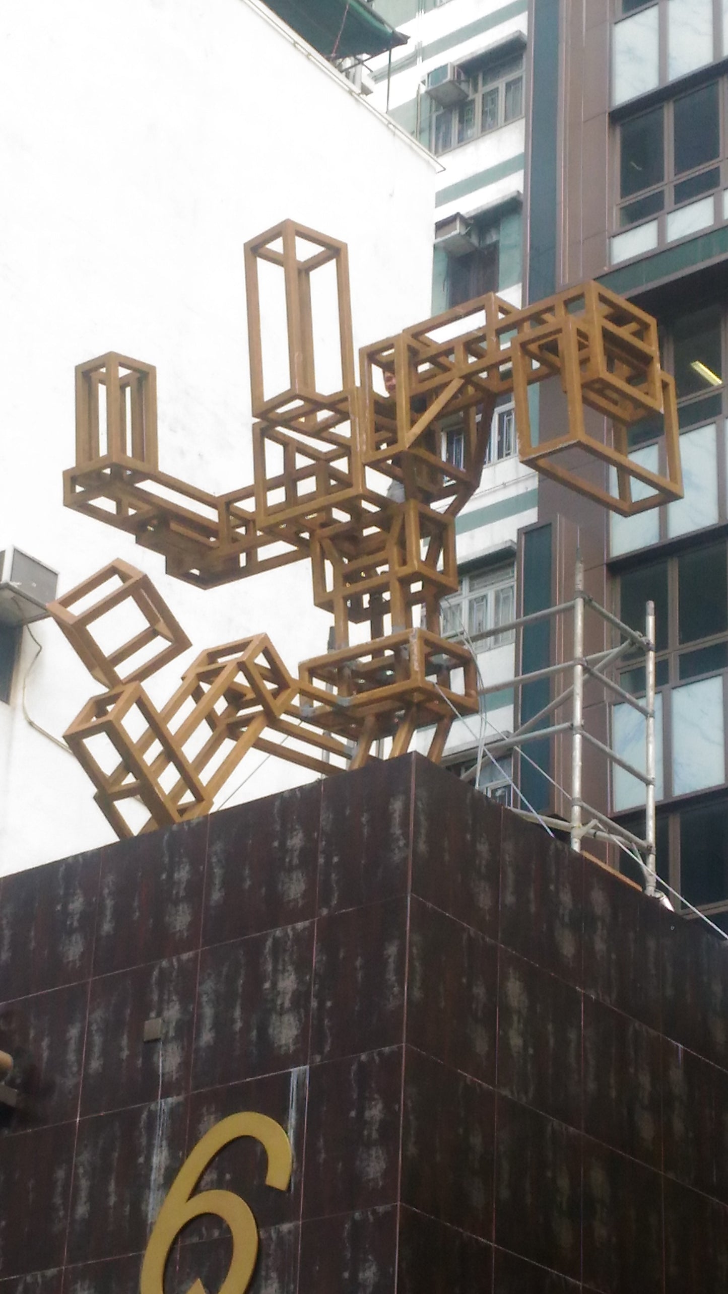 Stainless Steel Pixel Robot Sculpture