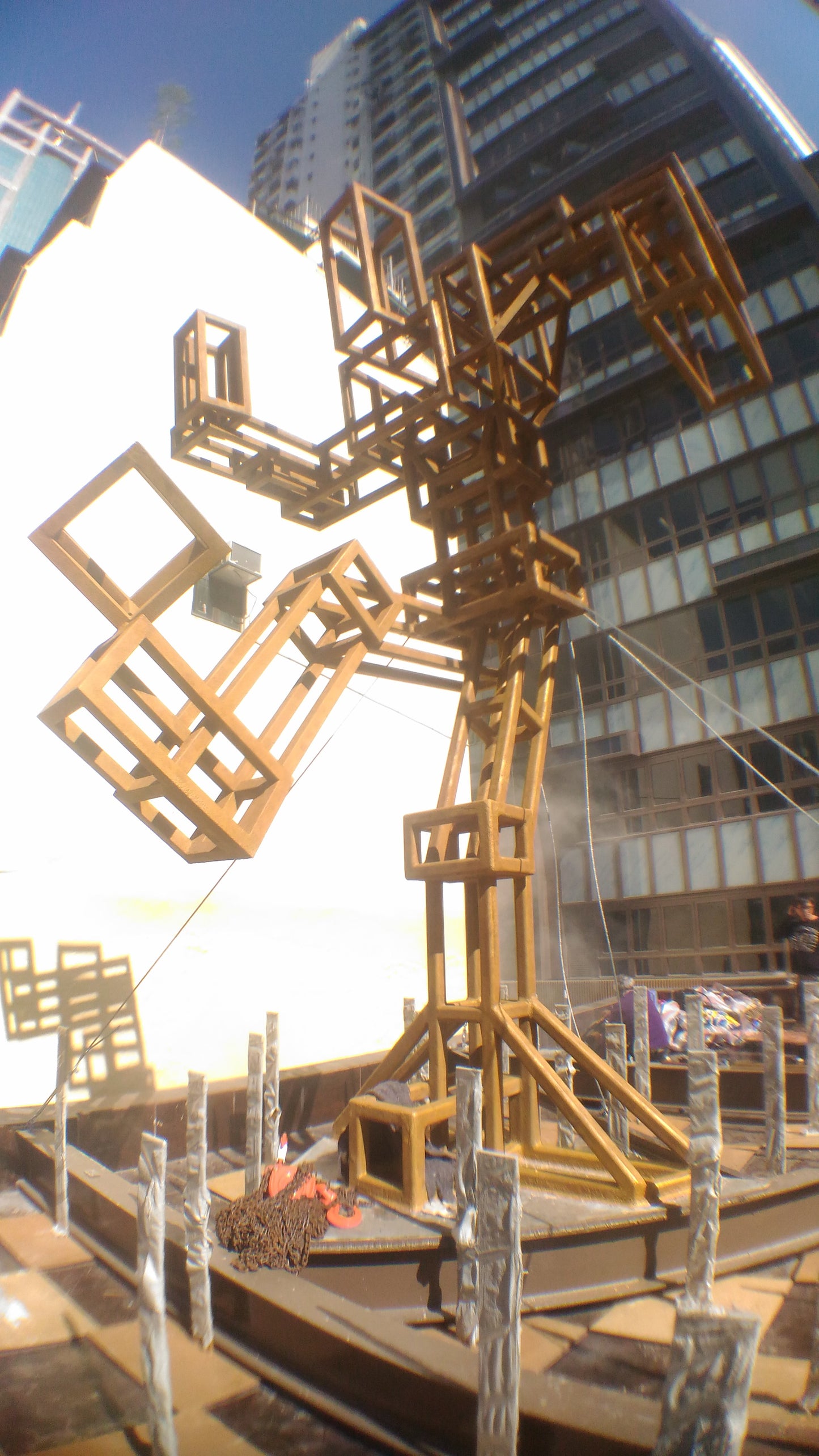 Stainless Steel Pixel Robot Sculpture