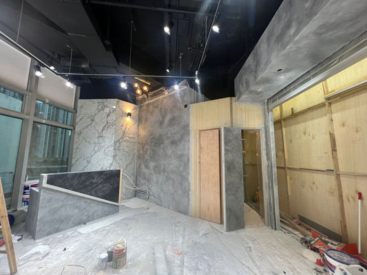 Artificial Marble Patterned Wall｜Light Grey