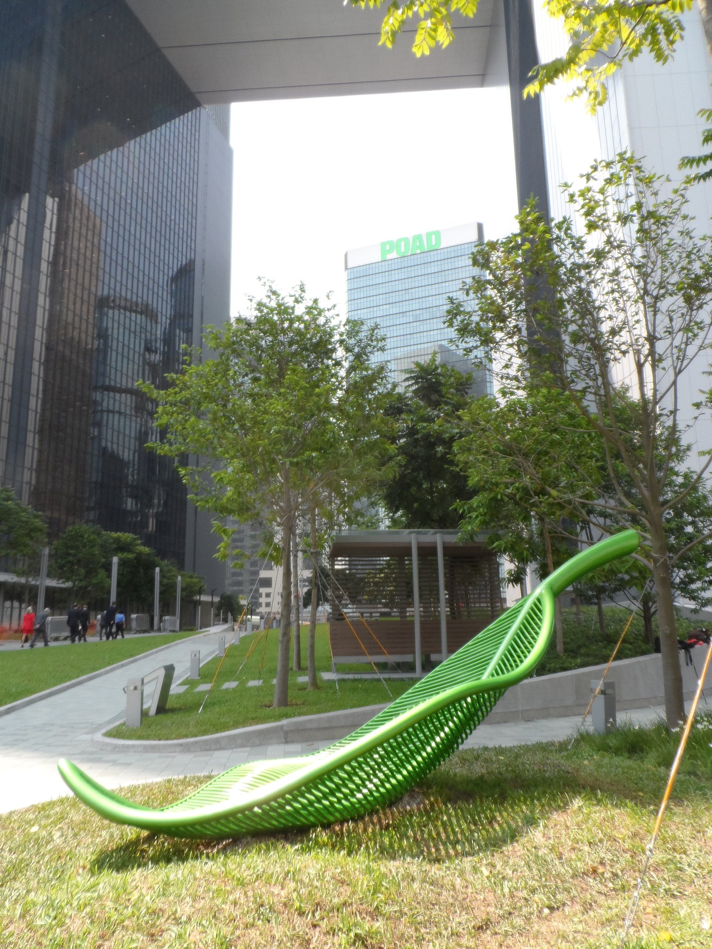 Leaf Shaped Stainless Steel Sculpture with Paint