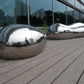 Outdoor Mirror polished Stainless Steel Sculpture - liquid