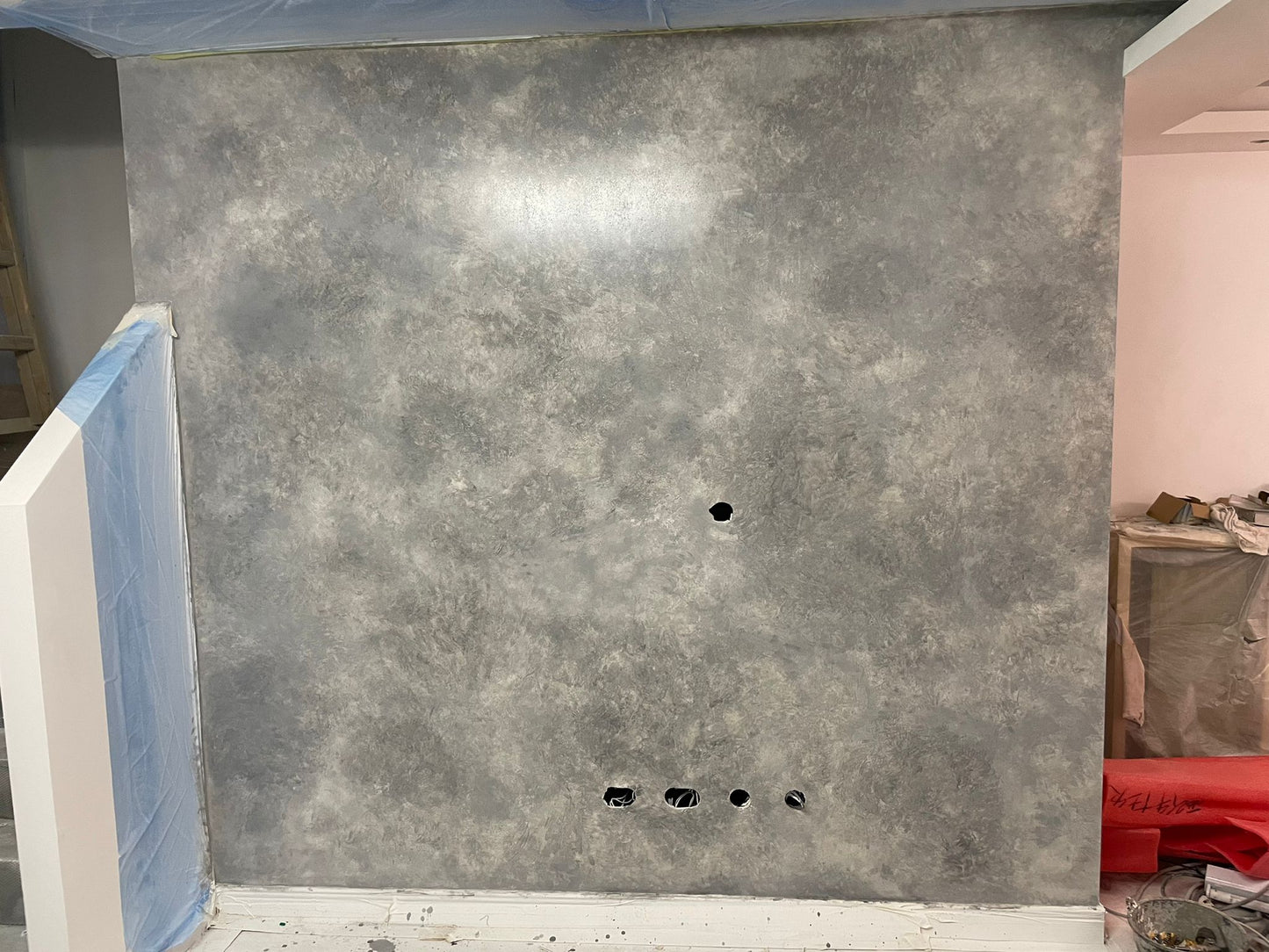 Artificial Marble Patterned Wall｜Light Grey Layering
